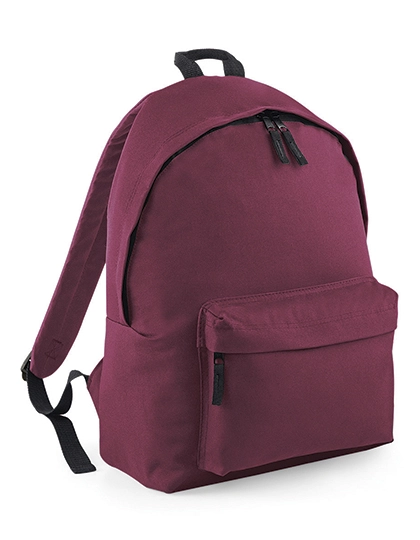Junior Fashion Backpack zum Besticken und Bedrucken in der Farbe Burgundy mit Ihren Logo, Schriftzug oder Motiv.