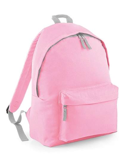 Junior Fashion Backpack zum Besticken und Bedrucken in der Farbe Classic Pink-Light Grey mit Ihren Logo, Schriftzug oder Motiv.
