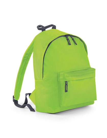 Junior Fashion Backpack zum Besticken und Bedrucken in der Farbe Lime Green-Graphite Grey mit Ihren Logo, Schriftzug oder Motiv.