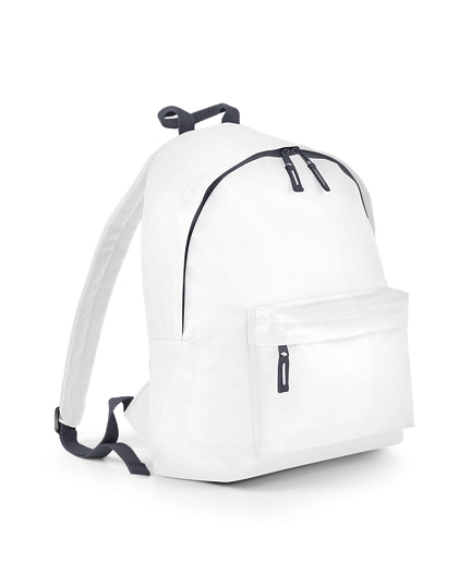 Junior Fashion Backpack zum Besticken und Bedrucken in der Farbe White-Graphite Grey mit Ihren Logo, Schriftzug oder Motiv.