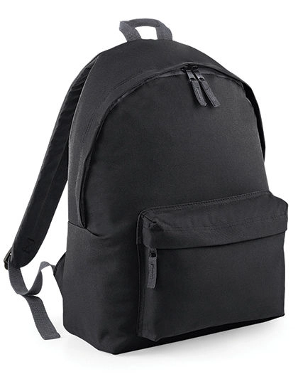 Maxi Fashion Backpack zum Besticken und Bedrucken in der Farbe Black mit Ihren Logo, Schriftzug oder Motiv.