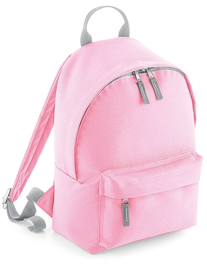Mini Fashion Backpack zum Besticken und Bedrucken in der Farbe Classic Pink-Light Grey mit Ihren Logo, Schriftzug oder Motiv.