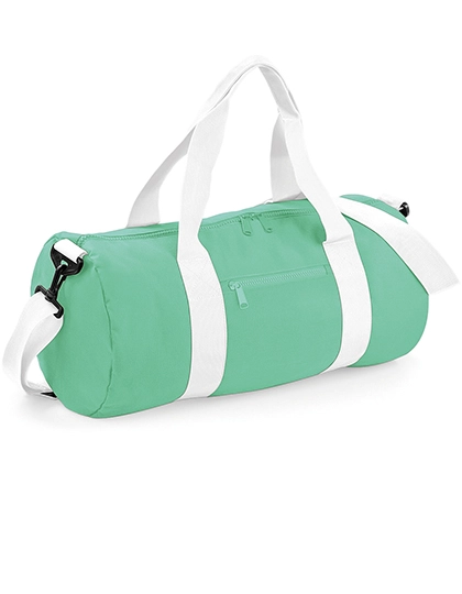Original Barrel Bag zum Besticken und Bedrucken in der Farbe Mint Green-White mit Ihren Logo, Schriftzug oder Motiv.