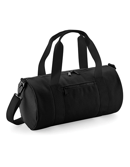 Mini Barrel Bag zum Besticken und Bedrucken in der Farbe Black-Black mit Ihren Logo, Schriftzug oder Motiv.
