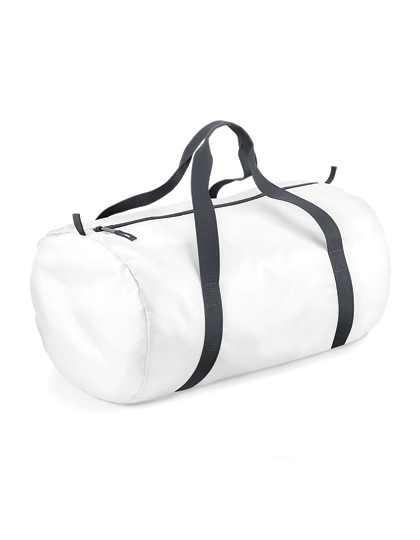 Packaway Barrel Bag zum Besticken und Bedrucken in der Farbe White mit Ihren Logo, Schriftzug oder Motiv.
