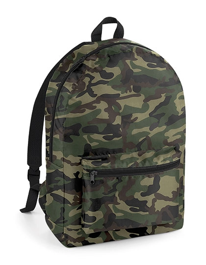 Packaway Backpack zum Besticken und Bedrucken in der Farbe Jungle Camo-Black mit Ihren Logo, Schriftzug oder Motiv.