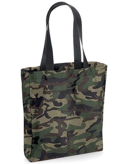 Packaway Bag zum Besticken und Bedrucken in der Farbe Jungle Camo-Black mit Ihren Logo, Schriftzug oder Motiv.