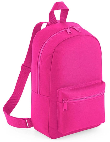 Mini Essential Fashion Backpack zum Besticken und Bedrucken in der Farbe Fuchsia mit Ihren Logo, Schriftzug oder Motiv.