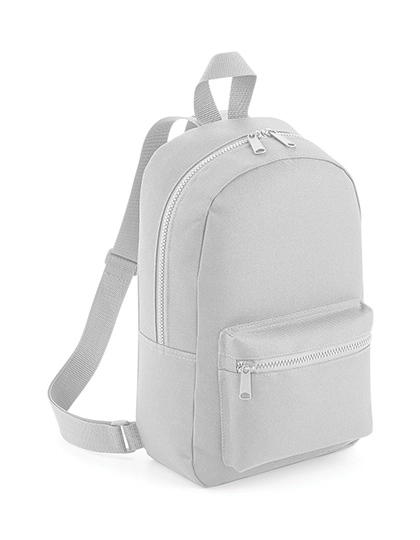 Mini Essential Fashion Backpack zum Besticken und Bedrucken in der Farbe Light Grey mit Ihren Logo, Schriftzug oder Motiv.