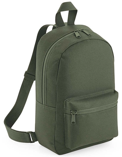 Mini Essential Fashion Backpack zum Besticken und Bedrucken in der Farbe Olive Green mit Ihren Logo, Schriftzug oder Motiv.