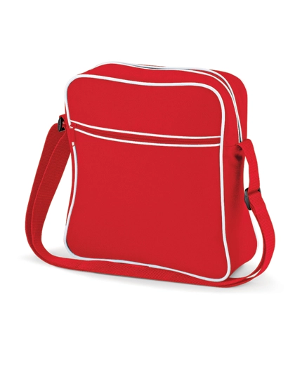 Retro Flight Bag zum Besticken und Bedrucken in der Farbe Classic Red-White mit Ihren Logo, Schriftzug oder Motiv.