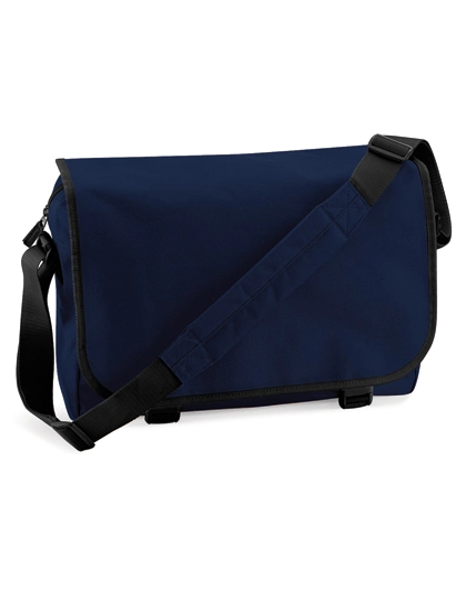 Messenger Bag zum Besticken und Bedrucken in der Farbe French Navy mit Ihren Logo, Schriftzug oder Motiv.
