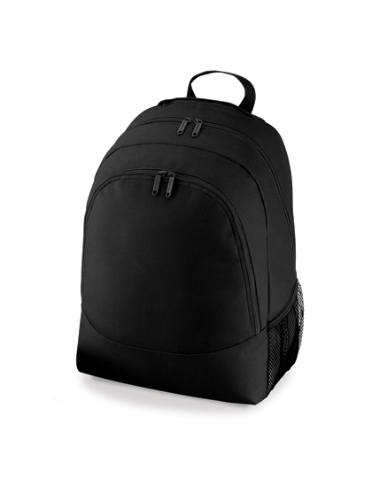 Universal Backpack zum Besticken und Bedrucken in der Farbe Black mit Ihren Logo, Schriftzug oder Motiv.