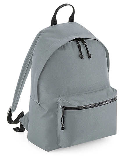 Recycled Backpack zum Besticken und Bedrucken in der Farbe Pure Grey mit Ihren Logo, Schriftzug oder Motiv.