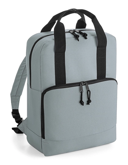 Recycled Twin Handle Cooler Backpack zum Besticken und Bedrucken in der Farbe Pure Grey mit Ihren Logo, Schriftzug oder Motiv.