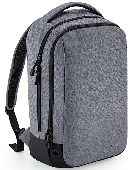 Athleisure Sports Backpack zum Besticken und Bedrucken in der Farbe Grey Marl-Black mit Ihren Logo, Schriftzug oder Motiv.