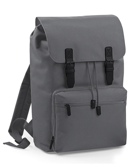 Vintage Laptop Backpack zum Besticken und Bedrucken in der Farbe Graphite Grey-Black mit Ihren Logo, Schriftzug oder Motiv.