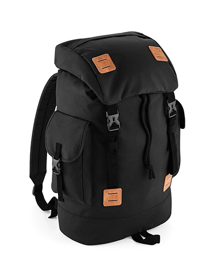 Urban Explorer Backpack zum Besticken und Bedrucken in der Farbe Black-Tan mit Ihren Logo, Schriftzug oder Motiv.