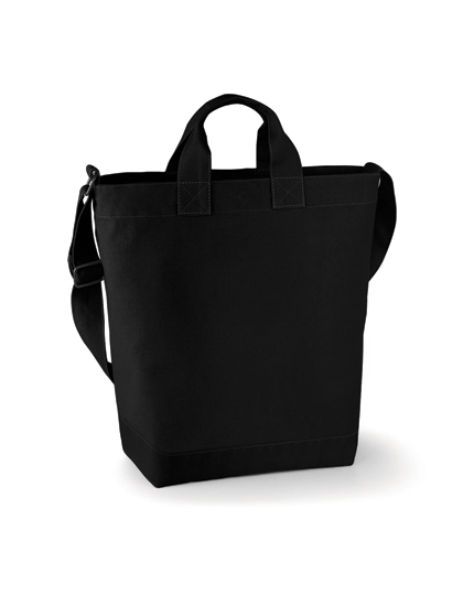 Canvas Day Bag zum Besticken und Bedrucken in der Farbe Black mit Ihren Logo, Schriftzug oder Motiv.