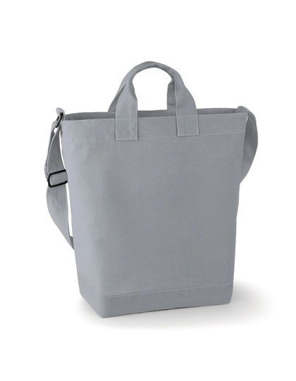 Canvas Day Bag zum Besticken und Bedrucken in der Farbe Light Grey mit Ihren Logo, Schriftzug oder Motiv.