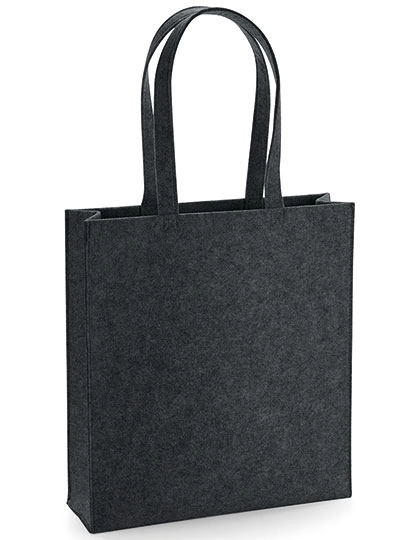Felt Bag zum Besticken und Bedrucken in der Farbe Charcoal Melange mit Ihren Logo, Schriftzug oder Motiv.