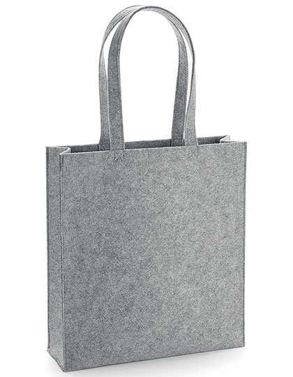 Felt Bag zum Besticken und Bedrucken in der Farbe Grey Melange mit Ihren Logo, Schriftzug oder Motiv.