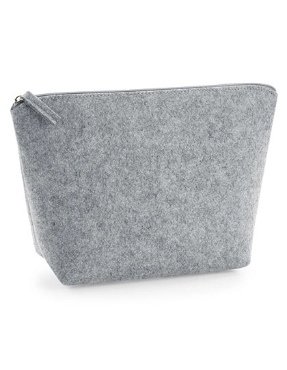 Felt Accessory Bag zum Besticken und Bedrucken in der Farbe Grey Melange mit Ihren Logo, Schriftzug oder Motiv.