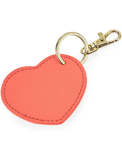 Boutique Heart Key Clip zum Besticken und Bedrucken in der Farbe Coral mit Ihren Logo, Schriftzug oder Motiv.