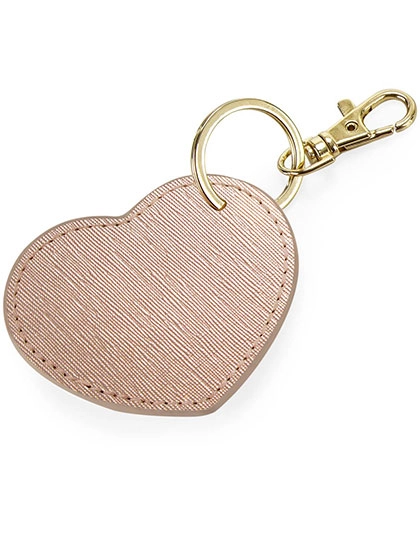 Boutique Heart Key Clip zum Besticken und Bedrucken in der Farbe Rose Gold mit Ihren Logo, Schriftzug oder Motiv.