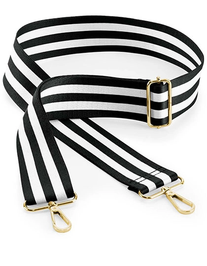 Boutique Adjustable Bag Strap zum Besticken und Bedrucken in der Farbe Black-White mit Ihren Logo, Schriftzug oder Motiv.