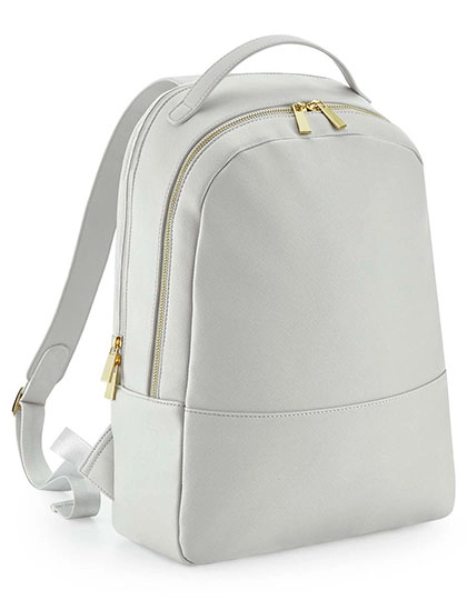 Boutique Backpack zum Besticken und Bedrucken in der Farbe Soft Grey mit Ihren Logo, Schriftzug oder Motiv.