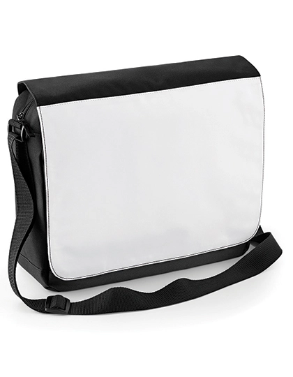 Sublimation Messenger Bag zum Besticken und Bedrucken in der Farbe Black mit Ihren Logo, Schriftzug oder Motiv.