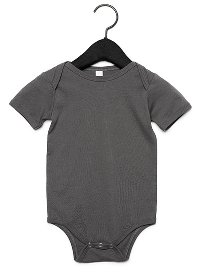 Baby Jersey Short Sleeve Onesie zum Besticken und Bedrucken in der Farbe Asphalt (Solid) mit Ihren Logo, Schriftzug oder Motiv.