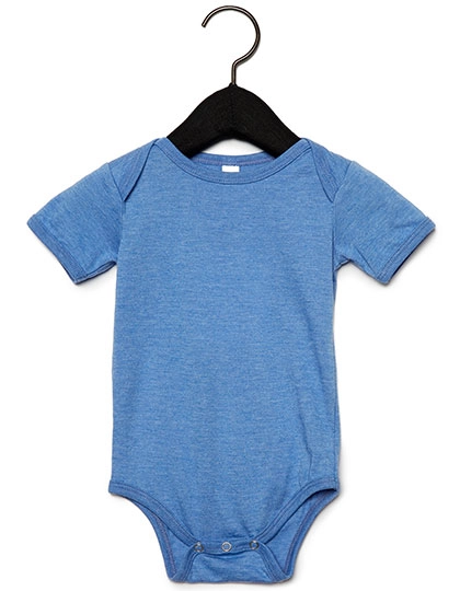 Baby Jersey Short Sleeve Onesie zum Besticken und Bedrucken in der Farbe Heather Columbia Blue mit Ihren Logo, Schriftzug oder Motiv.