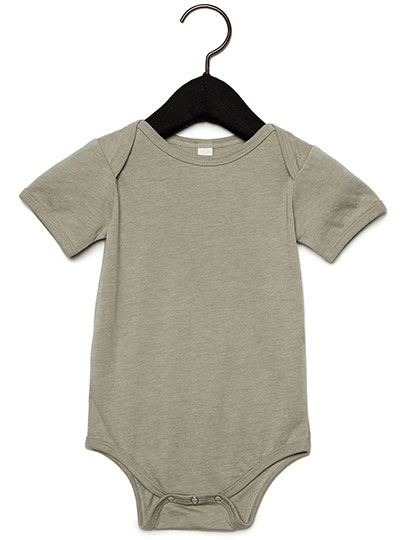 Baby Jersey Short Sleeve Onesie zum Besticken und Bedrucken in der Farbe Heather Stone mit Ihren Logo, Schriftzug oder Motiv.