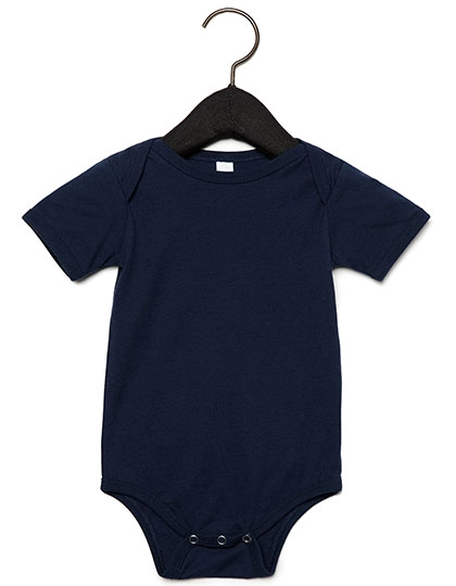 Baby Jersey Short Sleeve Onesie zum Besticken und Bedrucken in der Farbe Navy mit Ihren Logo, Schriftzug oder Motiv.