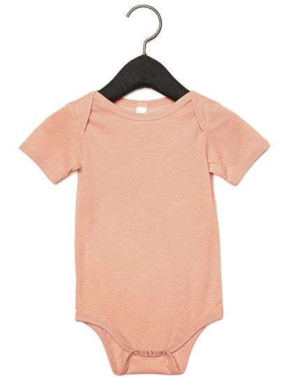 Baby Triblend Short Sleeve Onesie zum Besticken und Bedrucken in der Farbe Peach Triblend (Heather) mit Ihren Logo, Schriftzug oder Motiv.