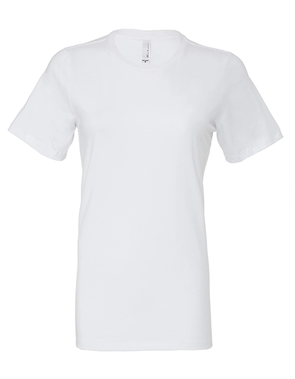 Women´s Relaxed Jersey Short Sleeve Tee zum Besticken und Bedrucken in der Farbe White mit Ihren Logo, Schriftzug oder Motiv.