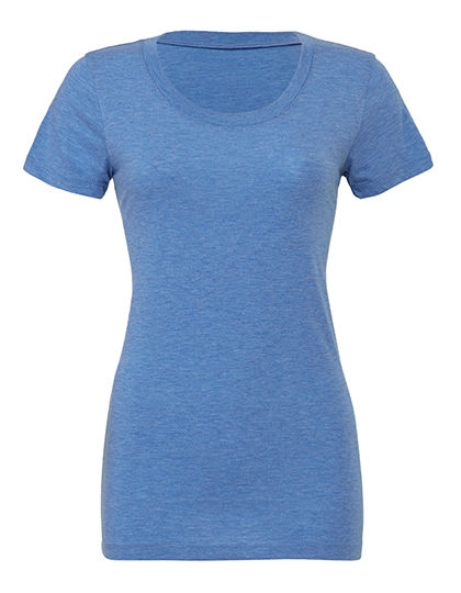 Triblend Crew Neck T-Shirt Woman zum Besticken und Bedrucken in der Farbe Blue Triblend (Heather) mit Ihren Logo, Schriftzug oder Motiv.