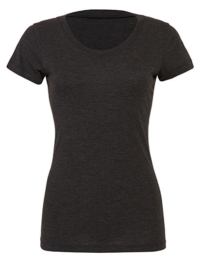 Triblend Crew Neck T-Shirt Woman zum Besticken und Bedrucken in der Farbe Charcoal-Black Triblend (Heather) mit Ihren Logo, Schriftzug oder Motiv.