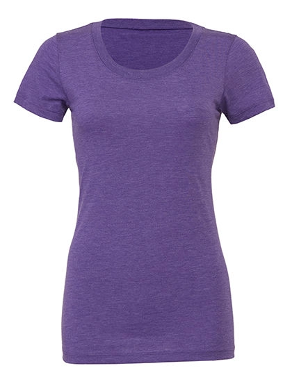 Triblend Crew Neck T-Shirt Woman zum Besticken und Bedrucken in der Farbe Purple Triblend (Heather) mit Ihren Logo, Schriftzug oder Motiv.