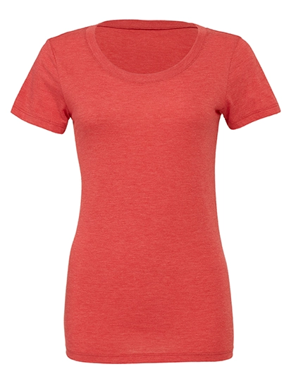 Triblend Crew Neck T-Shirt Woman zum Besticken und Bedrucken in der Farbe Red Triblend (Heather) mit Ihren Logo, Schriftzug oder Motiv.