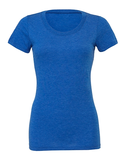 Triblend Crew Neck T-Shirt Woman zum Besticken und Bedrucken in der Farbe True Royal Triblend (Heather) mit Ihren Logo, Schriftzug oder Motiv.