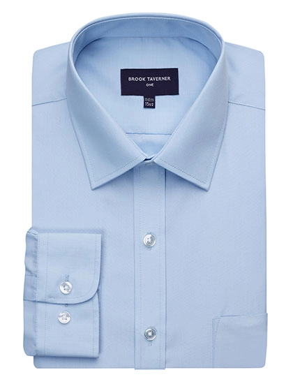 Juno Long Sleeve Shirt zum Besticken und Bedrucken in der Farbe Blue mit Ihren Logo, Schriftzug oder Motiv.