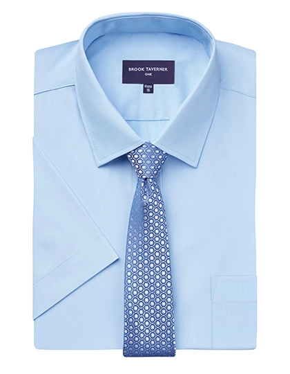 Vesta Short Sleeve Shirt zum Besticken und Bedrucken in der Farbe Blue mit Ihren Logo, Schriftzug oder Motiv.