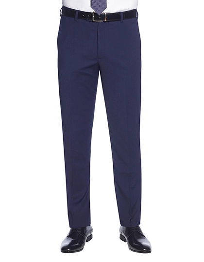 Sophisticated Collection Cassino Trouser zum Besticken und Bedrucken in der Farbe Mid Blue mit Ihren Logo, Schriftzug oder Motiv.
