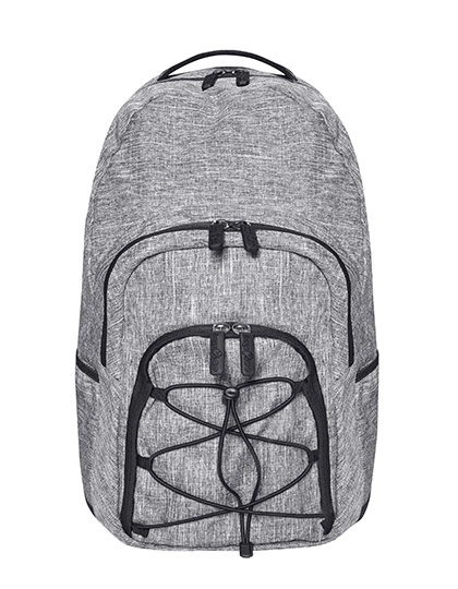 Outdoor Backpack - Rocky Mountains zum Besticken und Bedrucken in der Farbe Grey Melange mit Ihren Logo, Schriftzug oder Motiv.