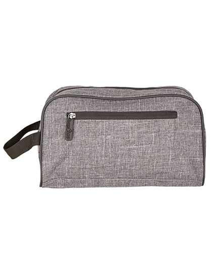 Cosmetic Bag - Dallas zum Besticken und Bedrucken in der Farbe Grey Melange mit Ihren Logo, Schriftzug oder Motiv.