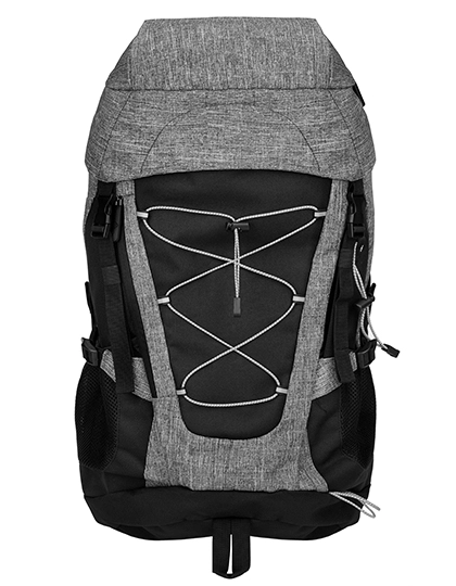 Outdoor Backpack - Yellowstone zum Besticken und Bedrucken in der Farbe Grey Melange mit Ihren Logo, Schriftzug oder Motiv.