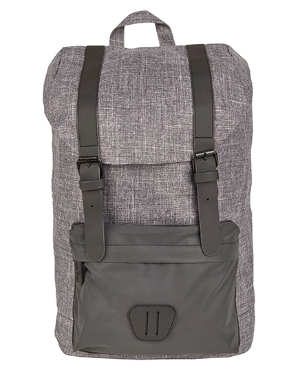 Backpack - Redwoods zum Besticken und Bedrucken in der Farbe Grey Melange mit Ihren Logo, Schriftzug oder Motiv.